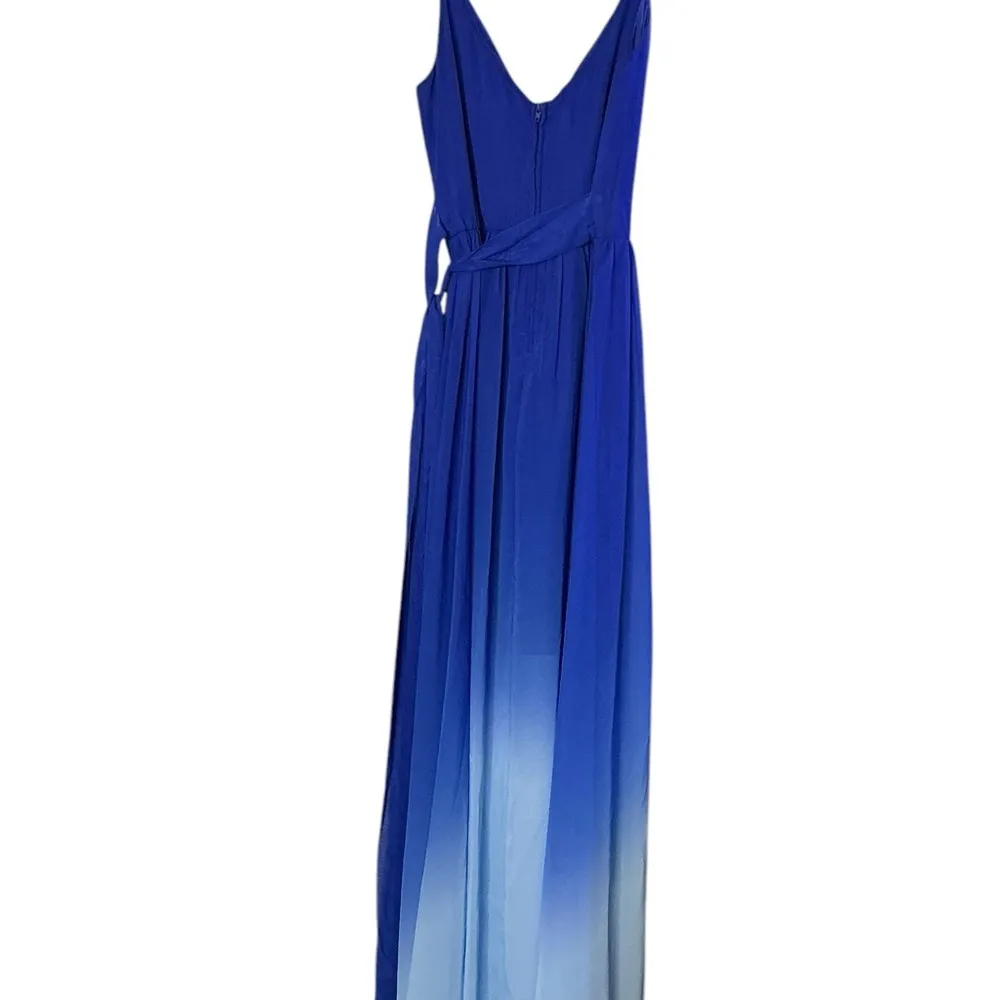 Elegant Blue Ombre Maxi Dress Size 4 - Image 2