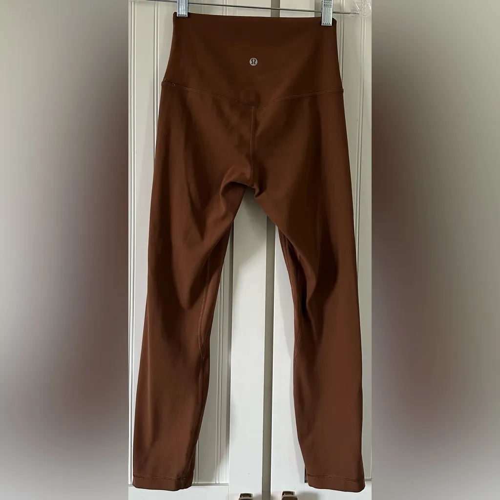 Lululemon Align High-Rise Crop 23" Roasted Brown size 4 - Image 3