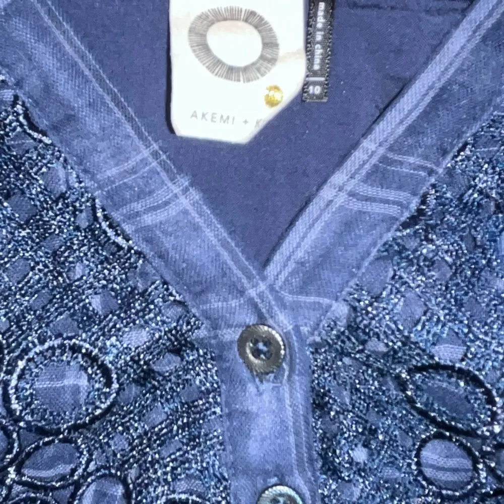 Akemi + Kin Anthropologie blue Plaid Asymmetrical
Hem Codie Midi Dress 10 - Image 6