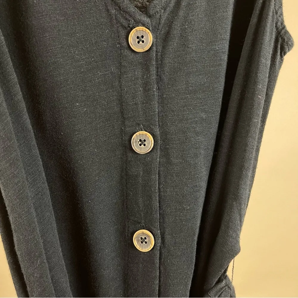 SANCTUARY Size Small Tie Waist Button Down Tank Dress Minimalist Vacation - Image 4