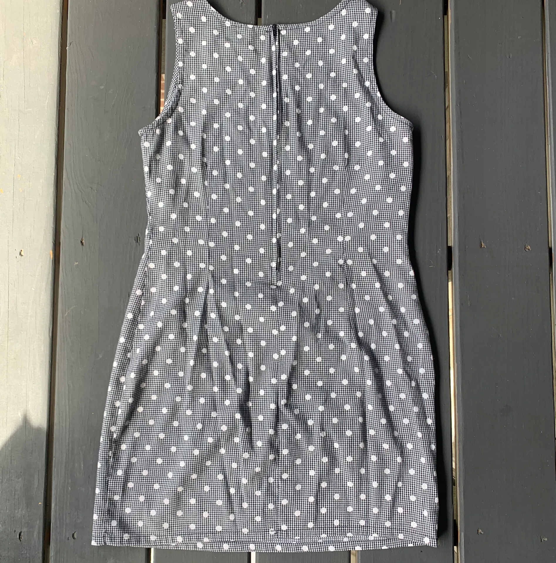 Polka Dot Mini Dress Black - Image 5