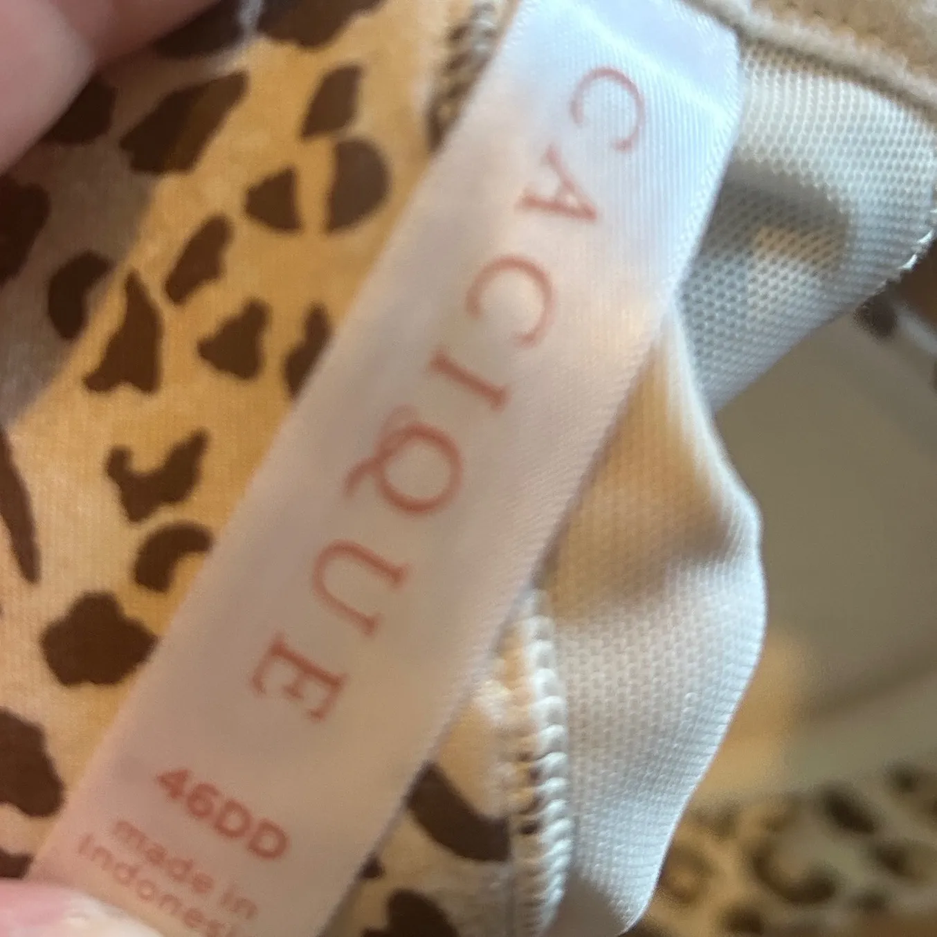 Cacique 46DD Lightly Lined Balconette Bra Tropical Floral Leopard Print - Image 7