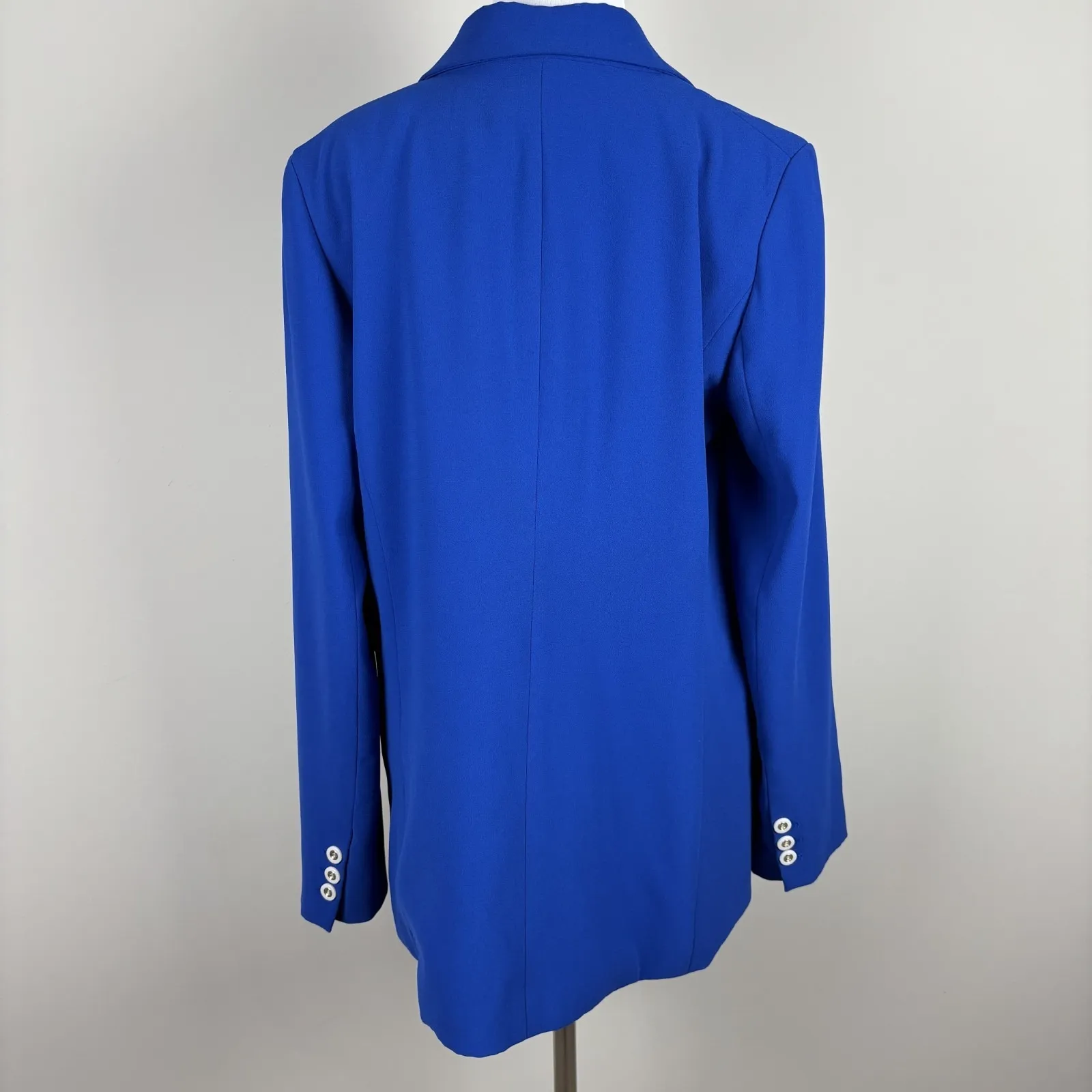 Rachel Zoe Blazer Jacket Women Medium Royal Blue 1-Button Business Office Career - Image 5