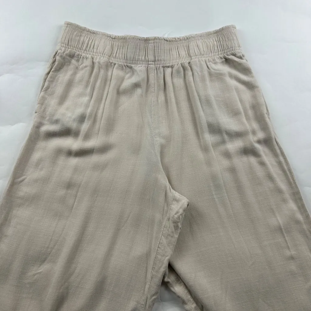 H&M Flax Linen Blend Ultra Soft Wide Leg Capri Pant M - Image 2