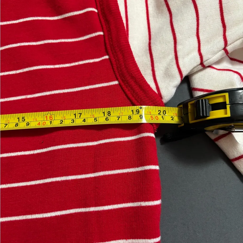 Vintage Mister Noah Red Striped Women's Valentines Day Sweater Size M - Image 6