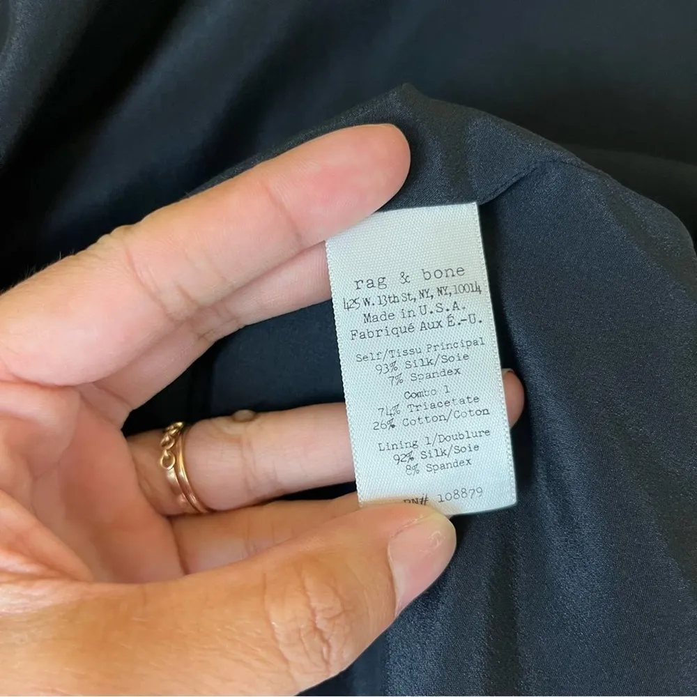 Rag & Bone Black Pleated Midi Dress - Image 8