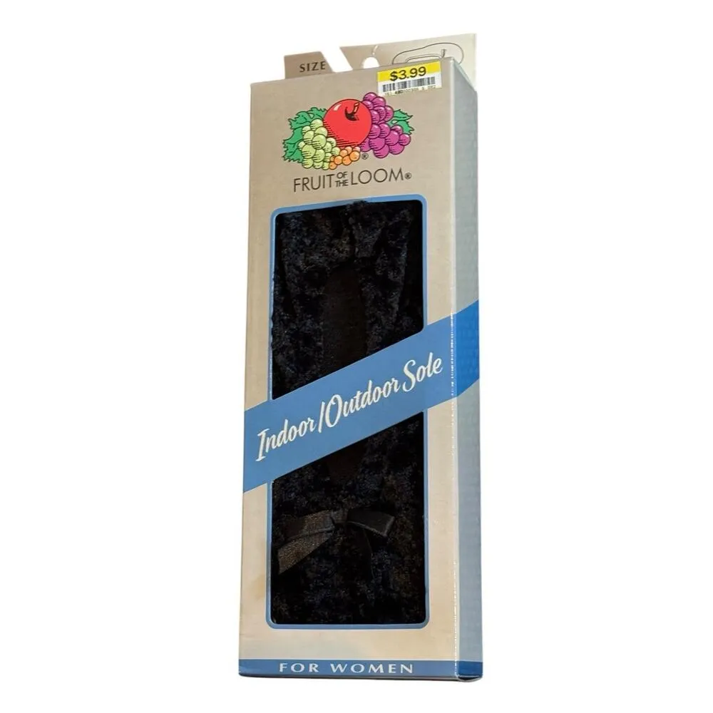 VTG Fruit of the Loom Women's Slippers Ballerina Size Medium 6.5 - 7.5 NEW - Image 2