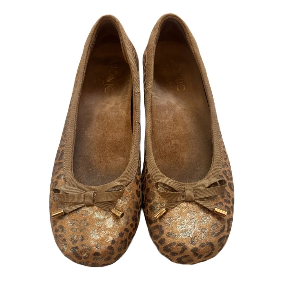 Vionic‎ Olivia Orthopedic Ballet Flats Metallic Leopard Print Leather Size 7.5 - Image 4