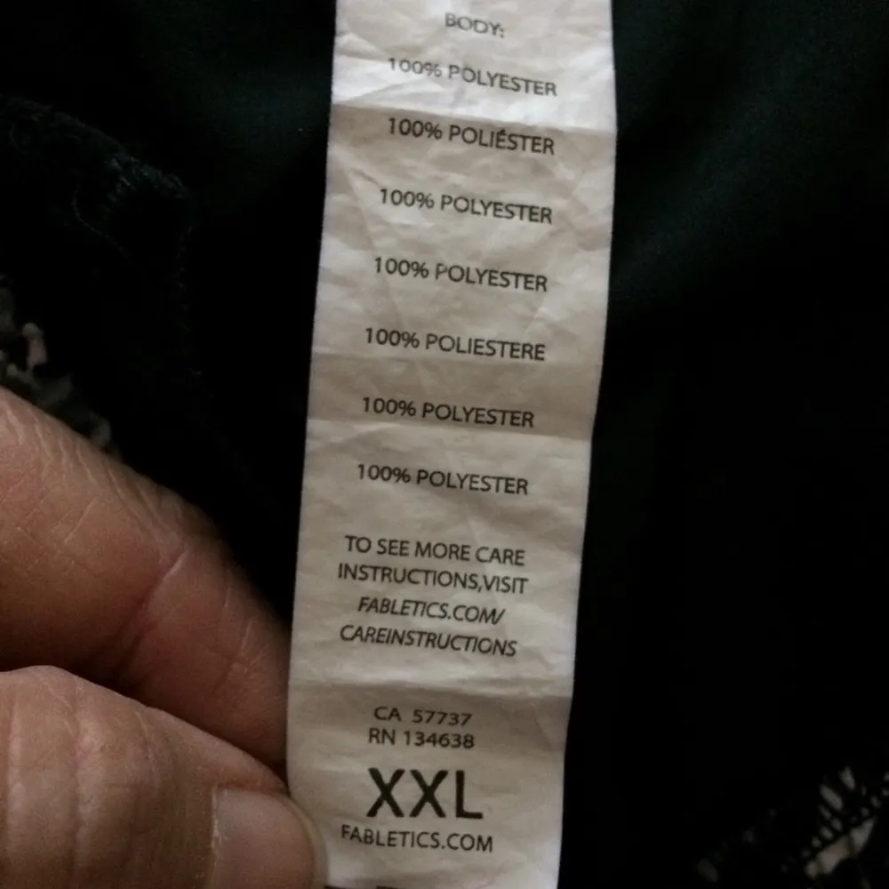 Fabletics  Shea Pant in Black/Paradise Print Size XXL - Image 6