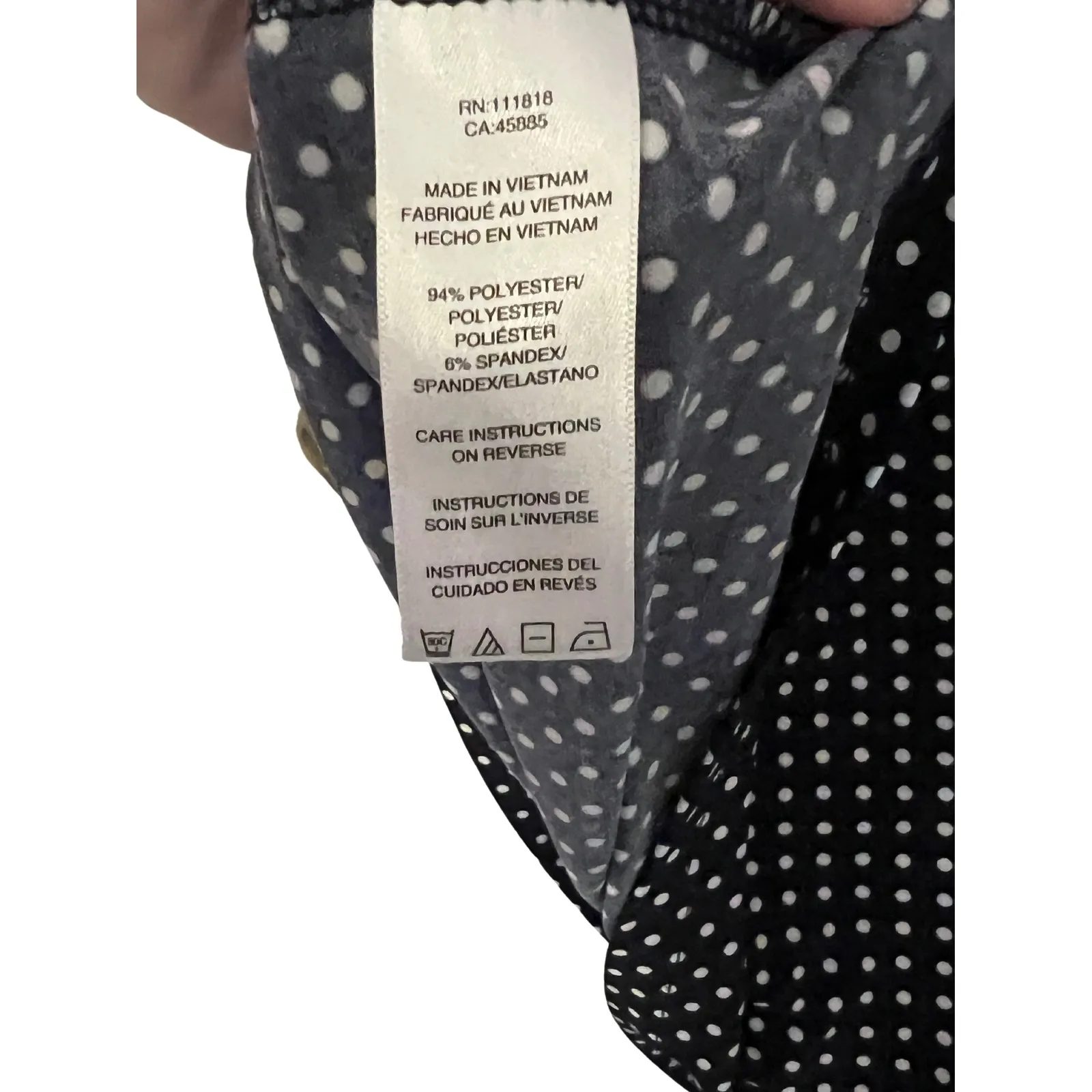 Michael Michael Kors Polka Dot Size Large Sleeveless‎ Black and White - Image 3