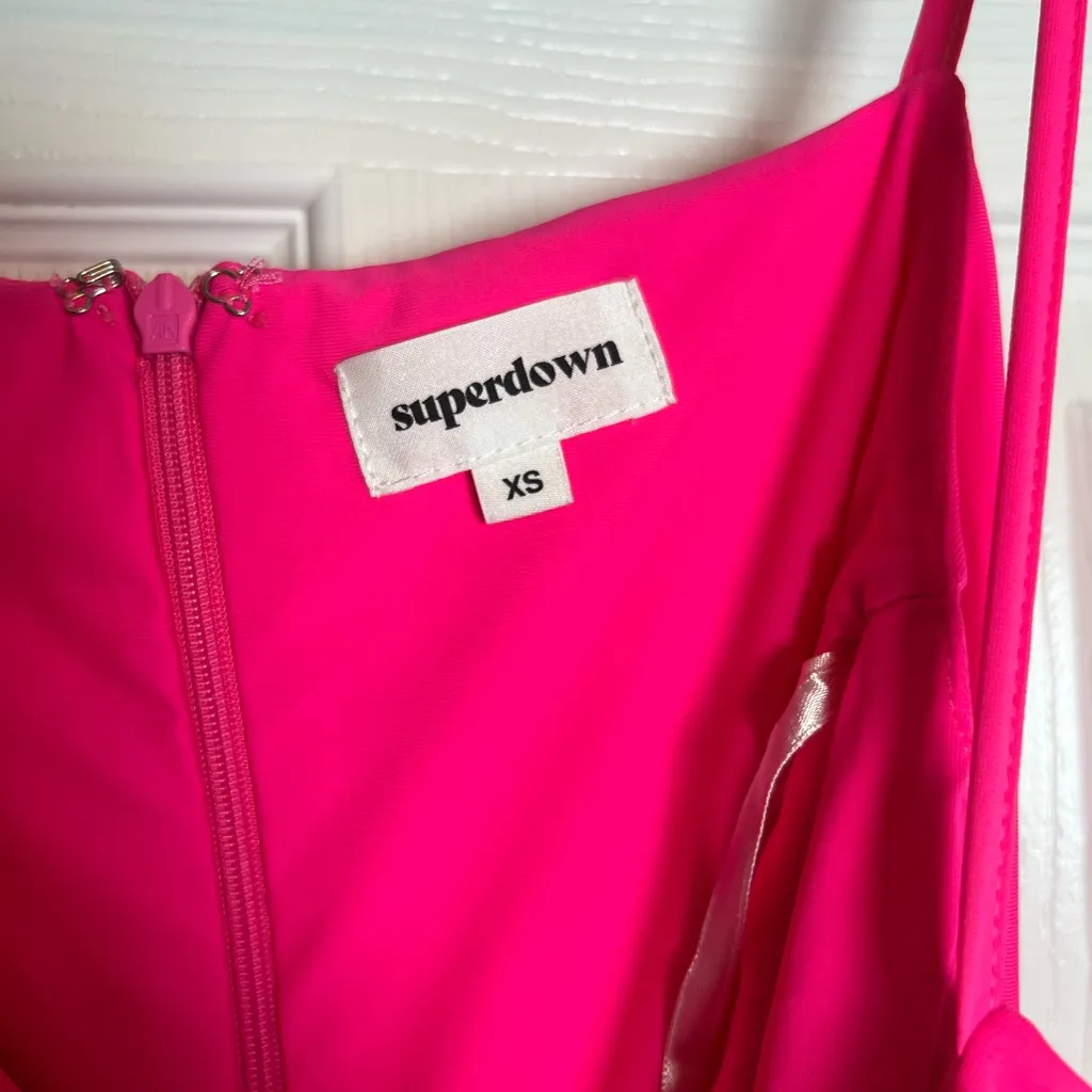 New superdown Yovanna Midi Dress in Hot Pink - Image 7