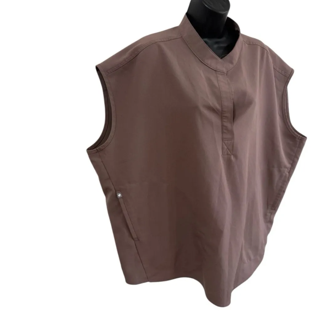 FIGS Rafaela Oversized Scrub Top Size 3XL Brown - Image 4