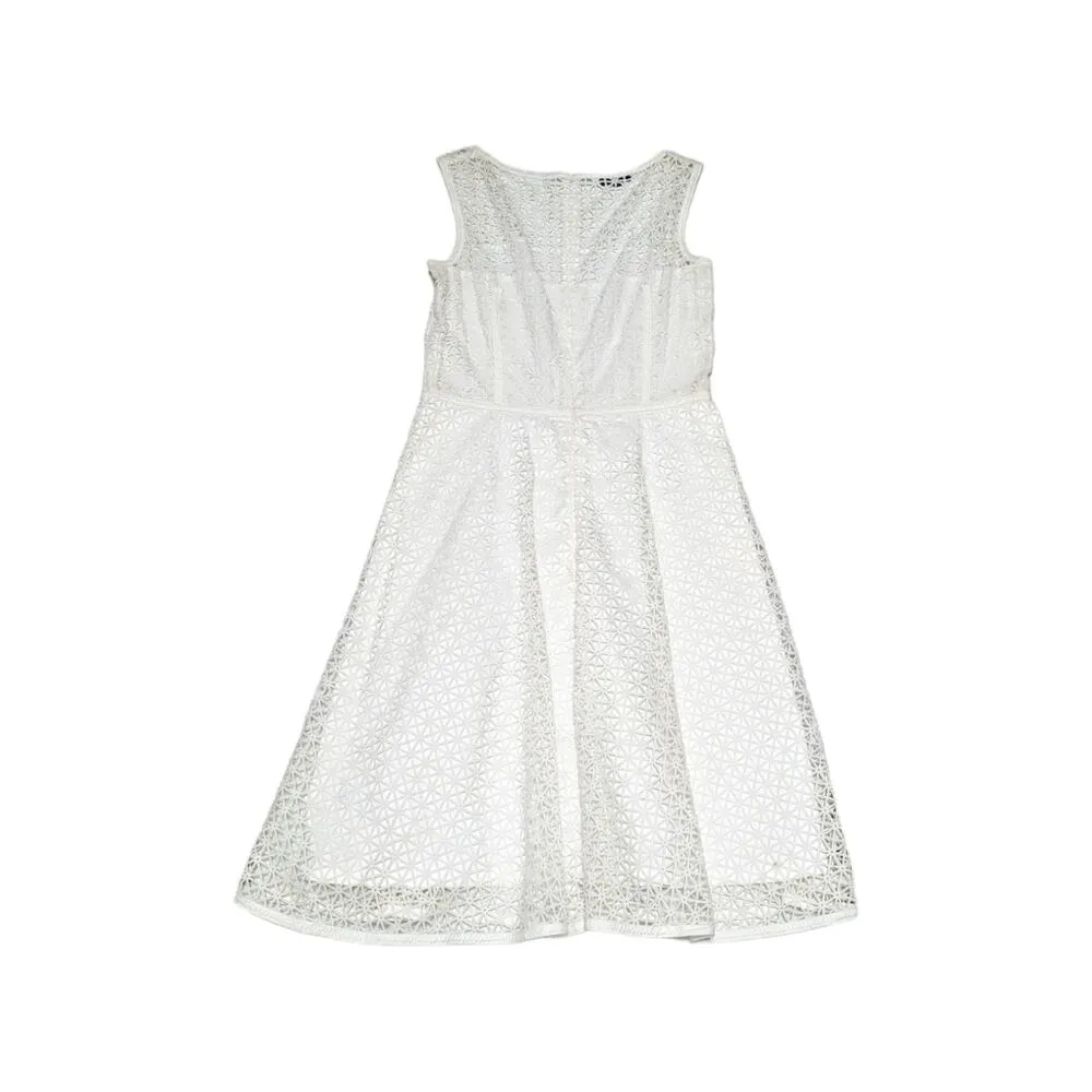 Escada White Lace Cut Out A - Image 3