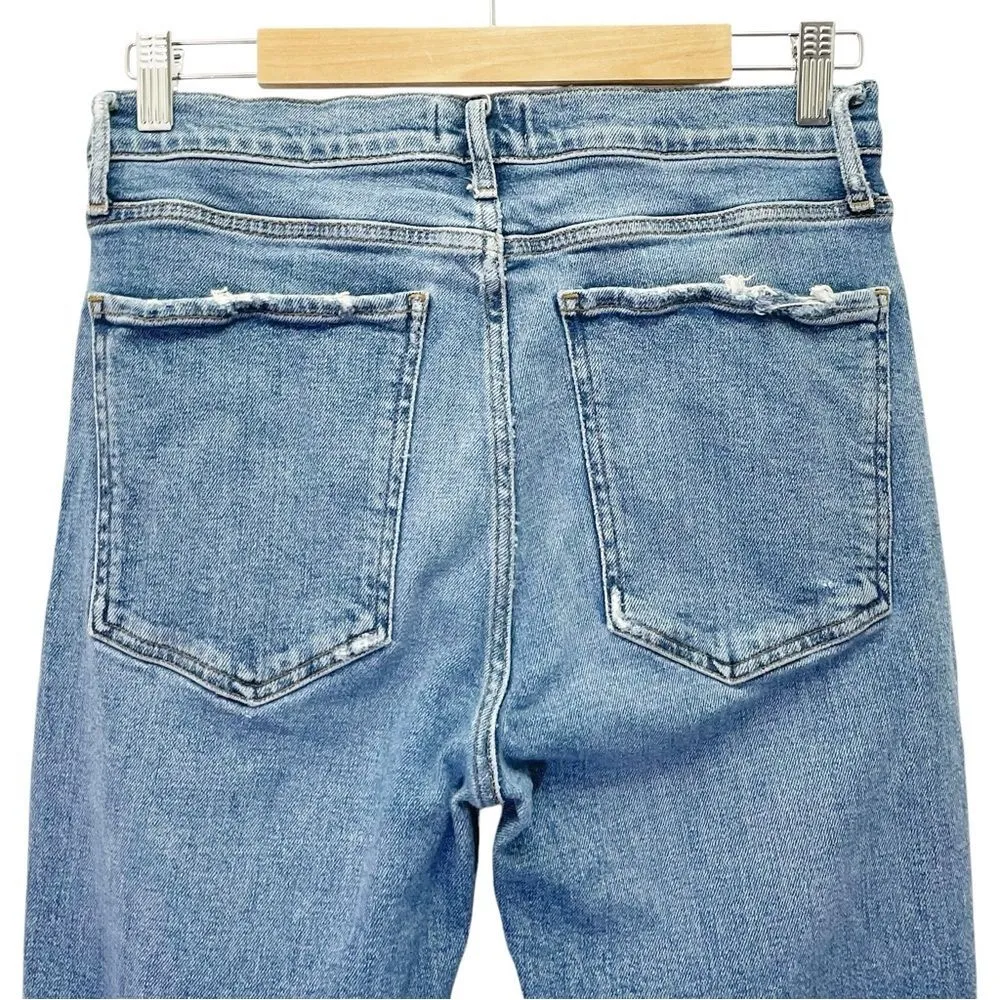Agolde Nico Slim Skinny Jeans in Shoreline Distressed Medium Wash Size 29 | 8 - Image 9
