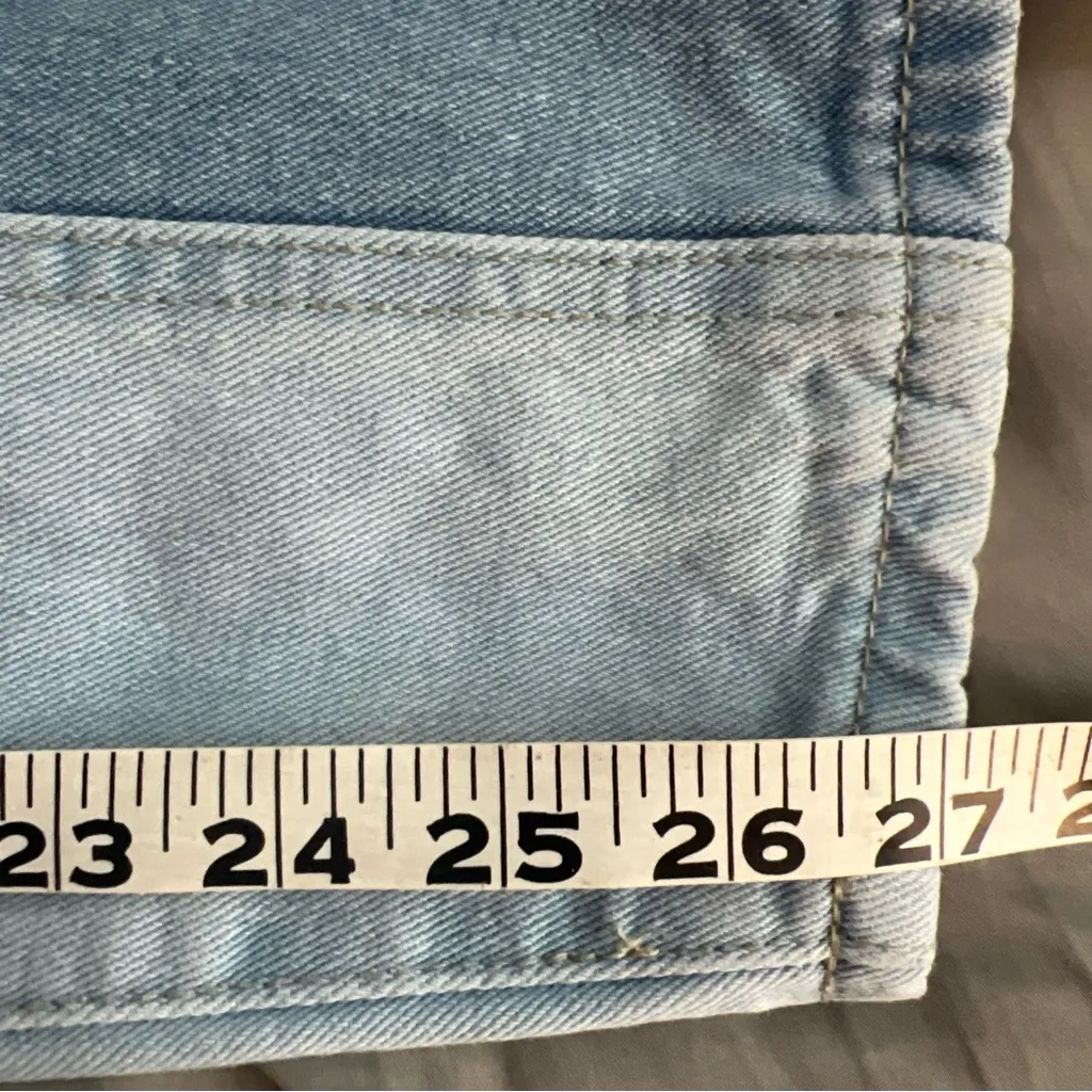 Blue Savvy Denim 2 Tone Jeans Jr Sz 9 Boho Retro 5 PCKTS Straight Leg Y2K 90s EC - Image 10