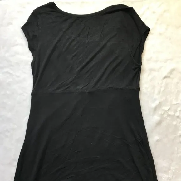 Motherhood Maternity Black‎ Rayon Blend Short Sleeve Casual Nursing Dress Size L - Image 5
