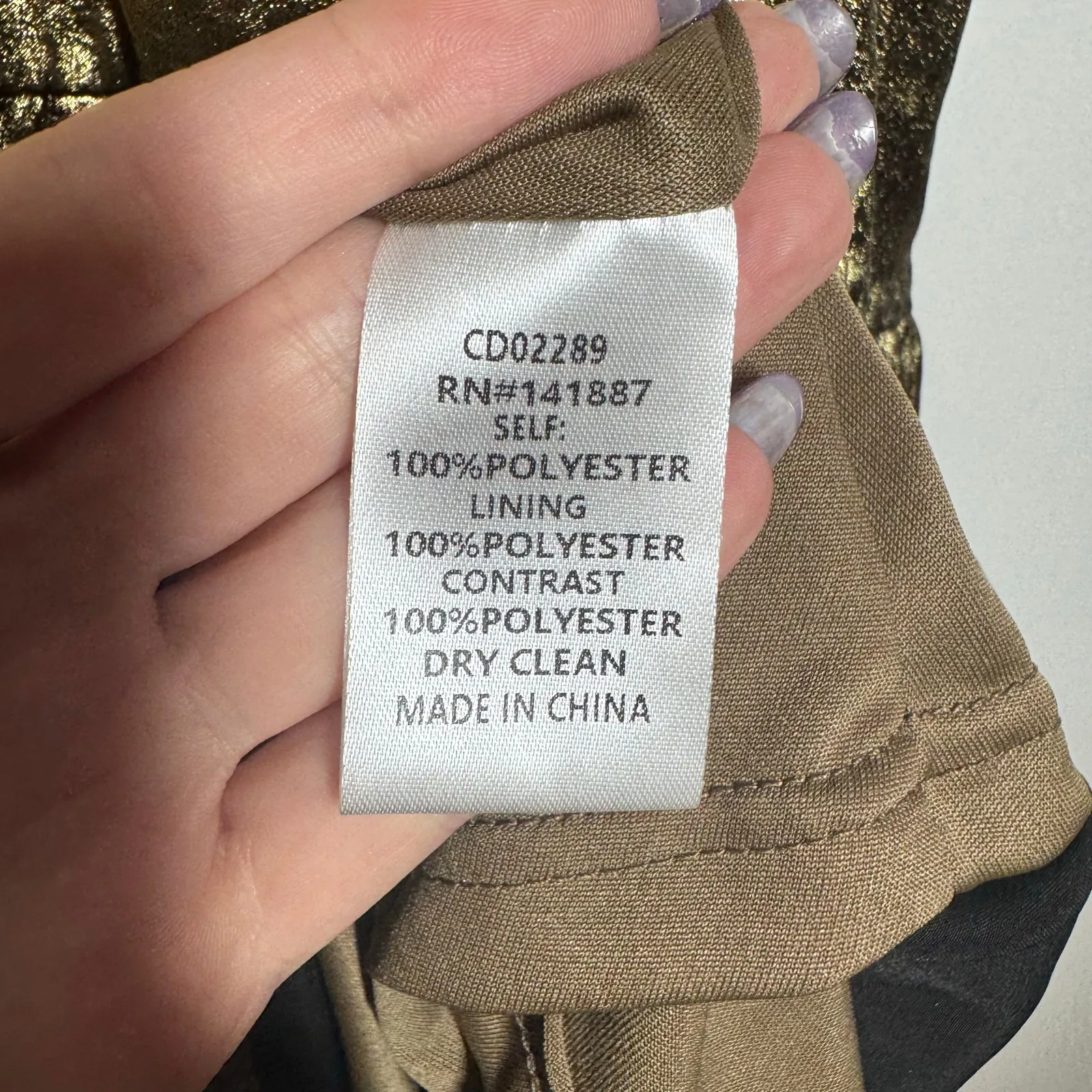 TCEC Dress Women S Bronze Tiered Ruffle Side Cutout Holiday Party Cocktail Glam - Image 9