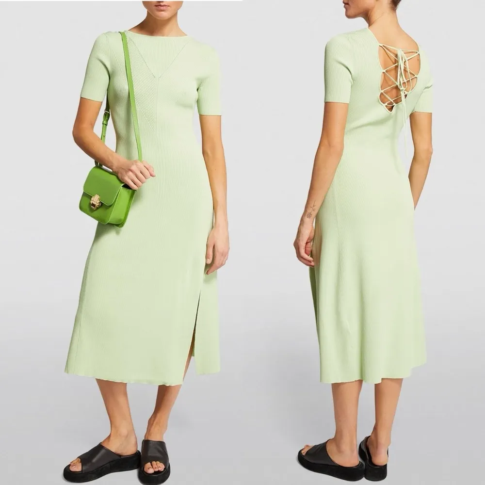 NWT Maje Ruched Stretch-Knitted Dress Size 34 Small - Image 4