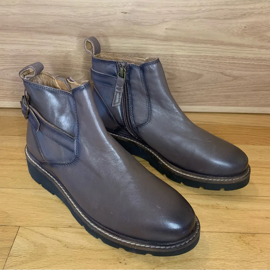 Softwalk Waneta Brown Leather Ankle Booties - Size 5 - Image 2