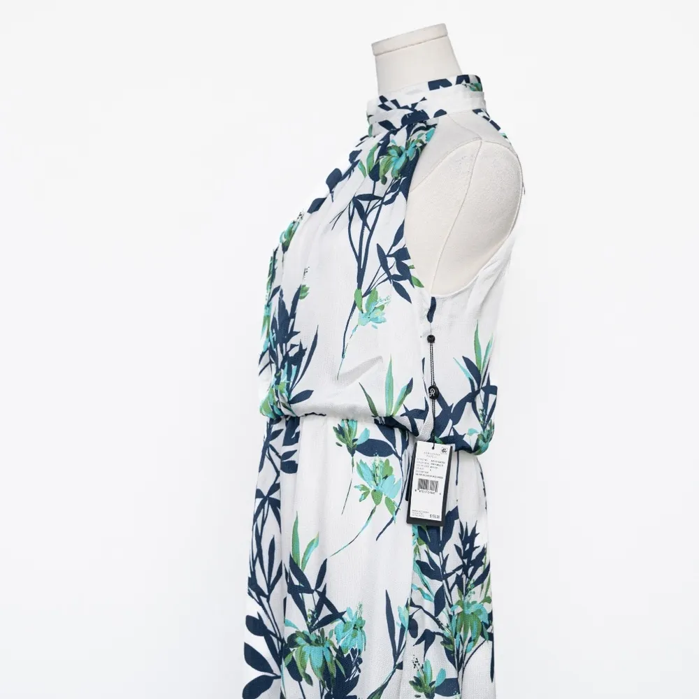 Adrianna Papell Floral Halter Midi Dress - Image 13