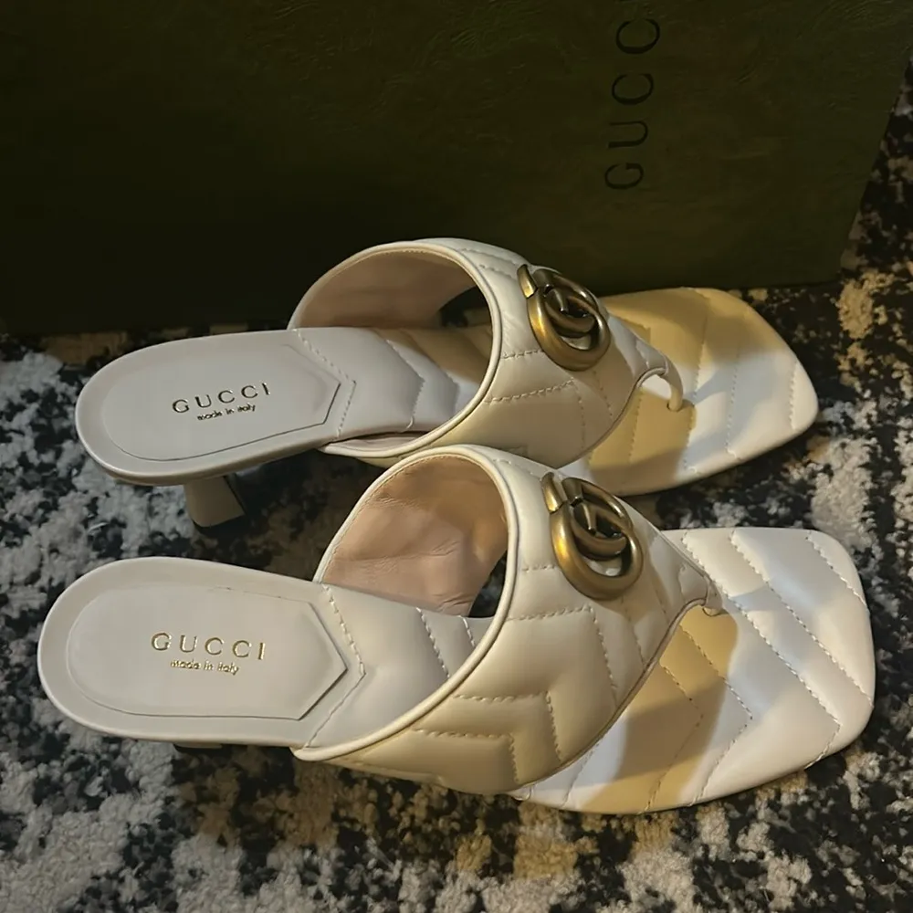 Gucci Double G 60MM Thong Sandal Mules size 38 - Image 4