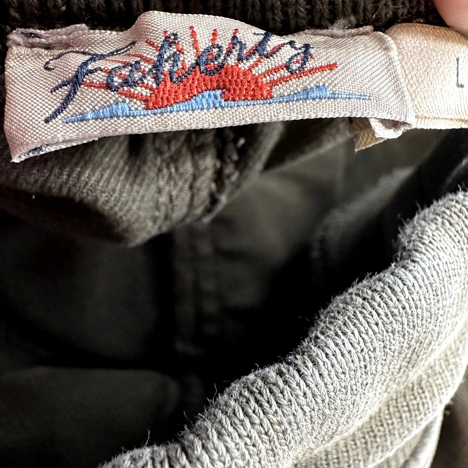 Faherty Traveler Drawstring Pants Mid Rise Pockets Outdoor Dark Olive Large - Image 3