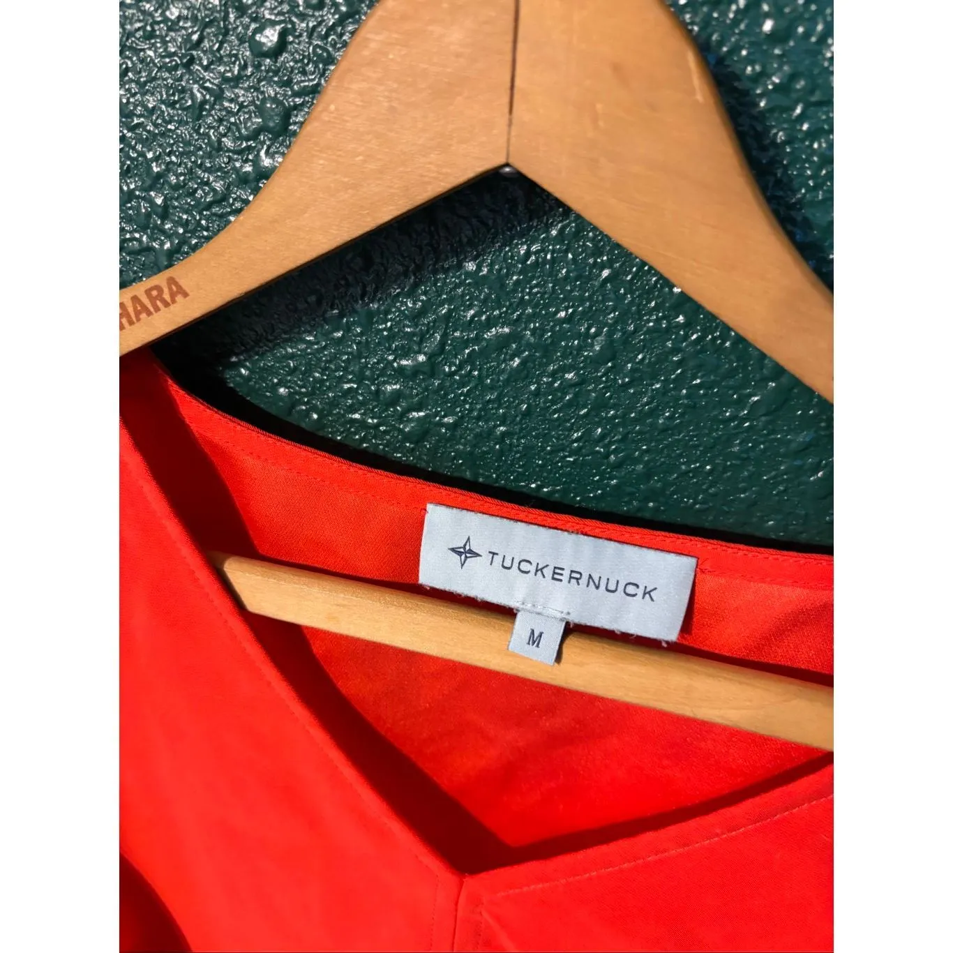 Tuckernuck Women's Poppy Red Hollis Blouse Flowy Top Career Casual Size M - Image 2