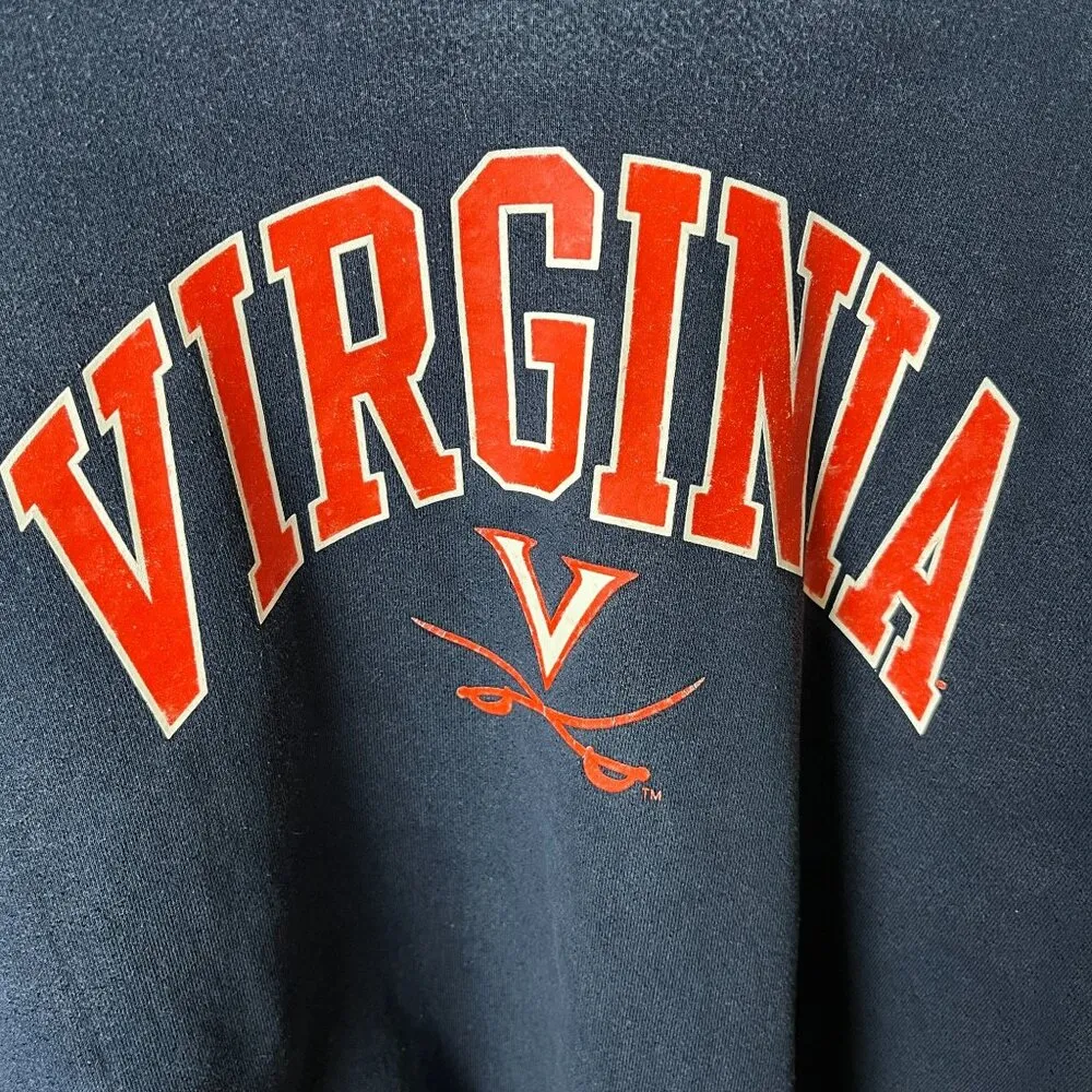 Vintage University of Virginia Navy Blue Crewneck Sweatshirt XL Unisex Fit - Image 5