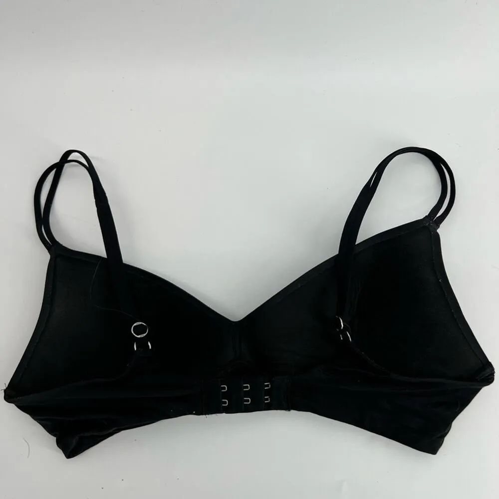 Aerie Real Sunnie Wireless Black Bra Relaxed Fit Lounge T-Shirt Bra Size 34C - Image 3