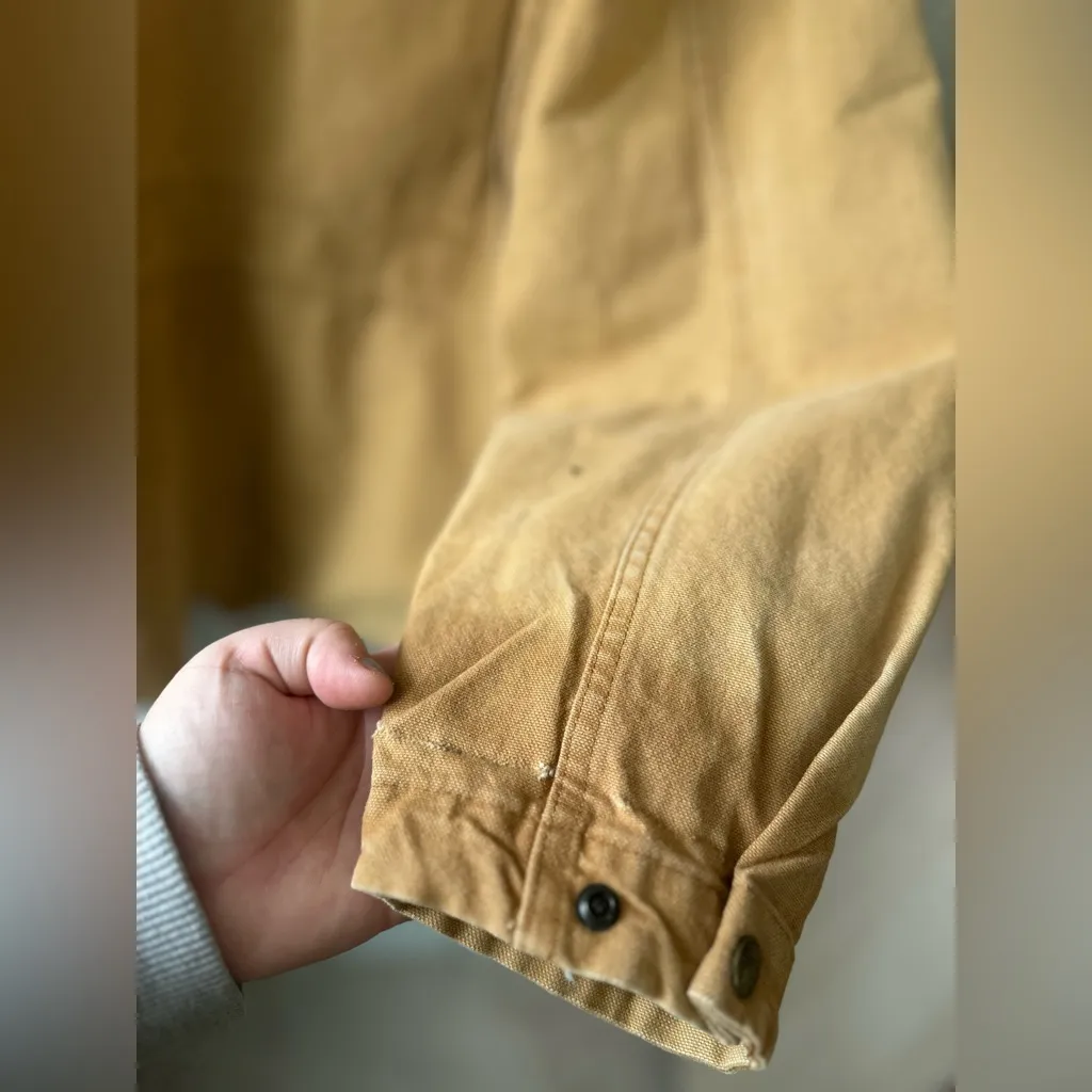 Vintage Woolrich Chore Jacket Aztec Medium Leather Collar Wool Duck Canvas - Image 6