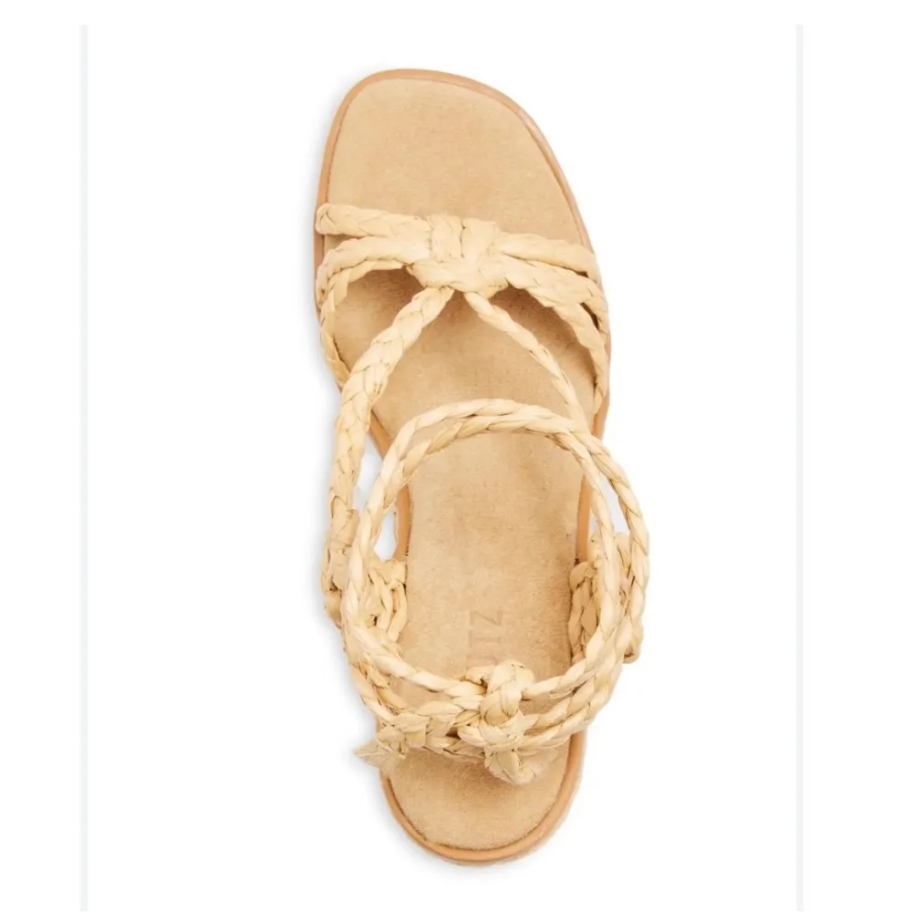 NEW  Revolve* Geissa Platform Wedge Espadrille Sandals Nude, Size 11B $158 - Image 15