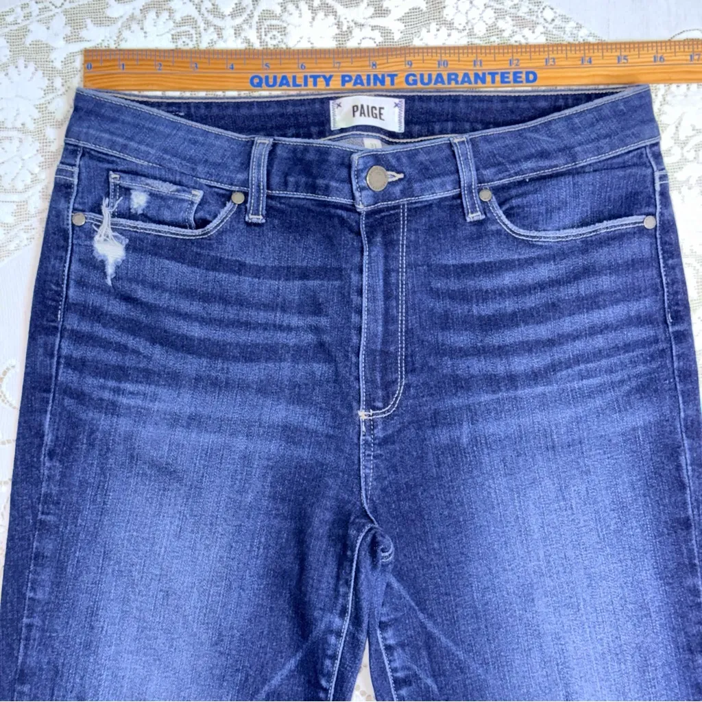 Paige Hoxton Ankle High Rise women’s Distressed Skinny Ankle Jeans Size 31 - Image 4