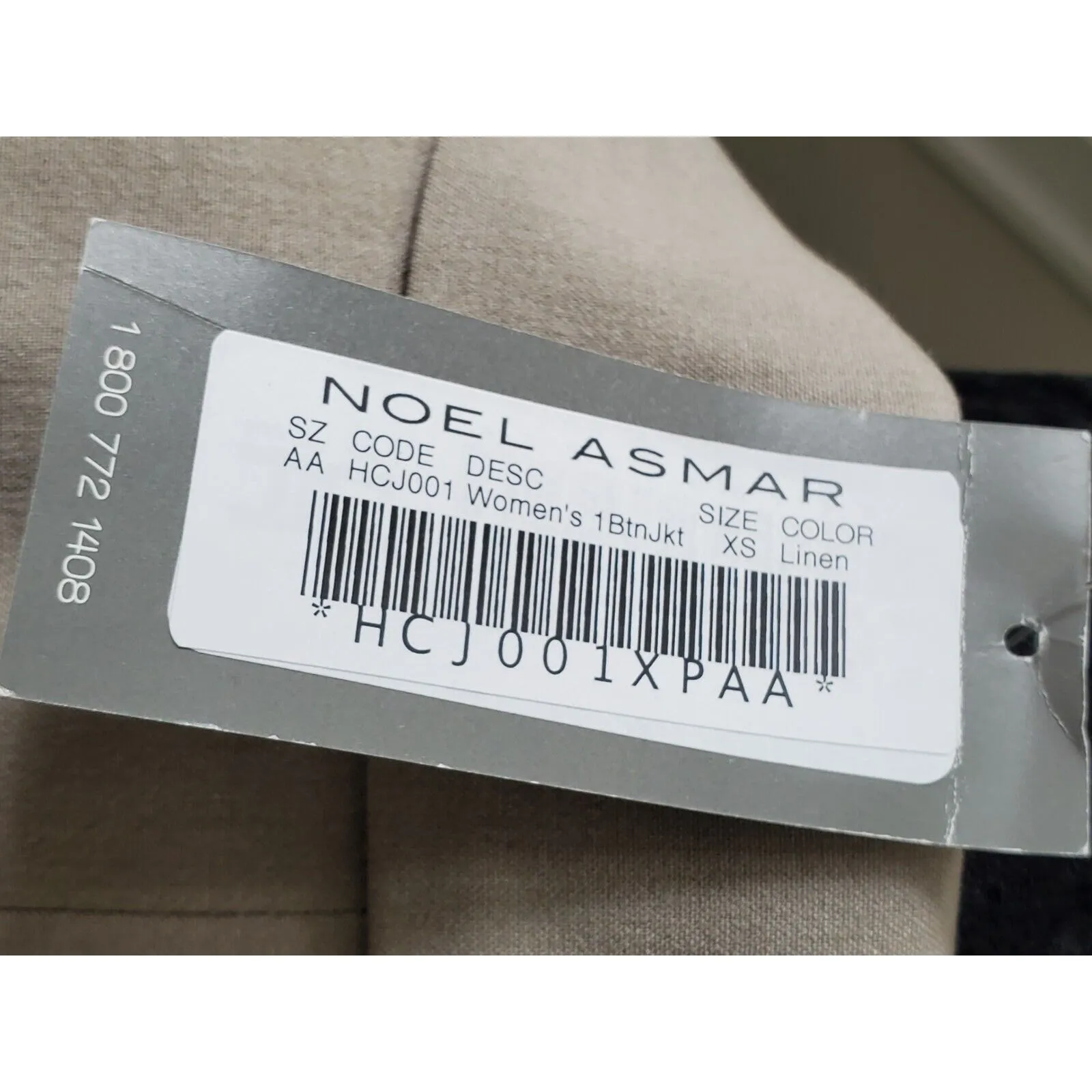 Noel Asmar Women's Beige Polyester Single Breasted Long Sleeve Blazer Size XS - Image 9