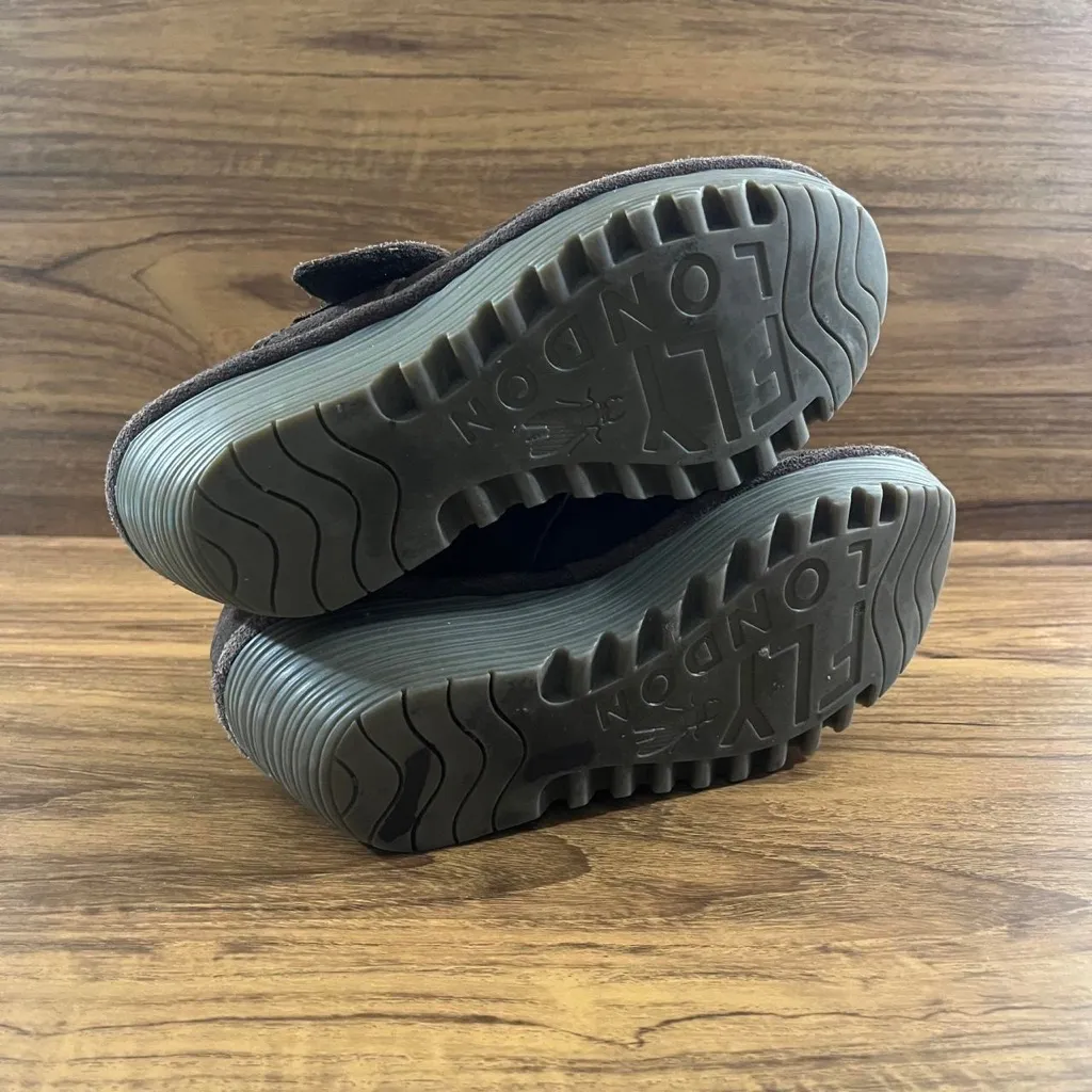 Fly London Womens 36 Robi Brown Suede Mary Jane Wedge Adjustable Strap 2" Lift - Image 5