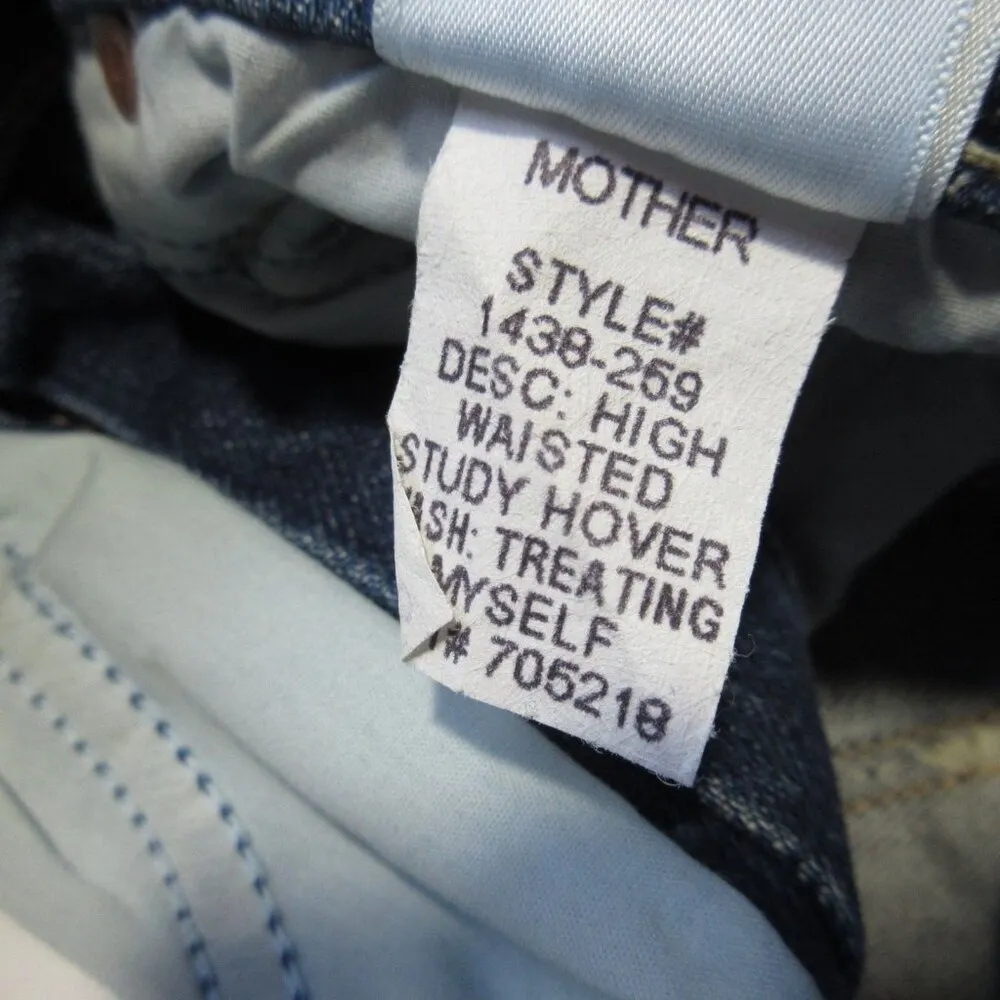 NWT Mother High Waisted Study Hover in Treating Myself Loose Straight Jeans 25 Blue - Image 6