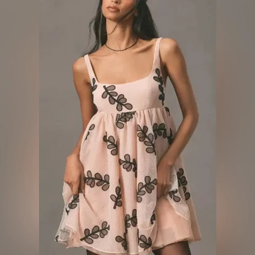 Anthropologie Square-Neck Tulle Babydoll Mini Dress - Image 2