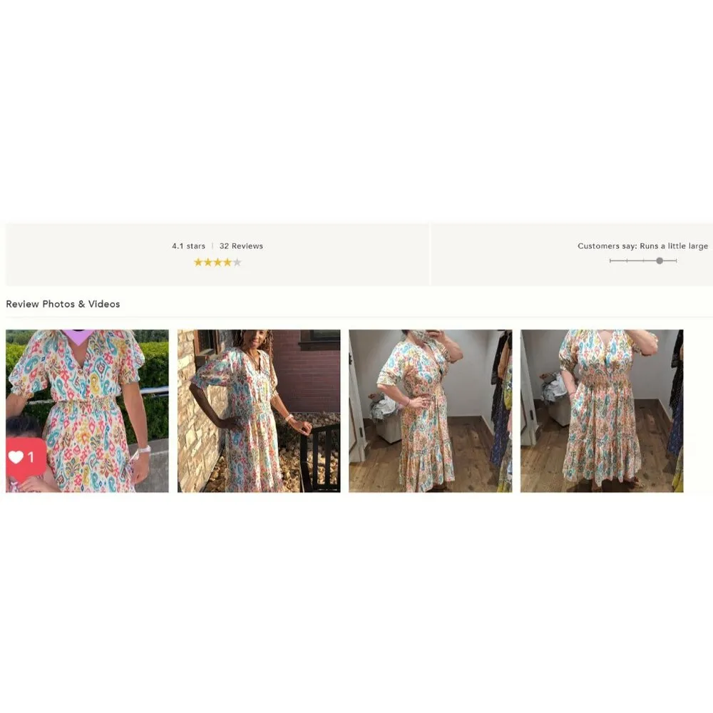 NWT by Anthropologie Felipa Maxi in Neutral Ikat Puff Sleeve Tiered Dress S - Image 9