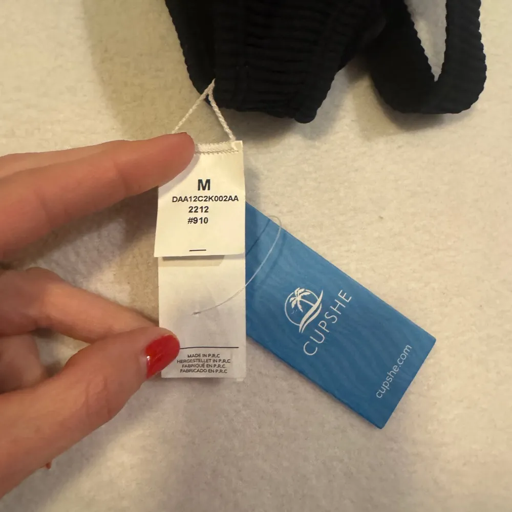 NWT Black Ribbed CupShe Bikini Top - Image 6