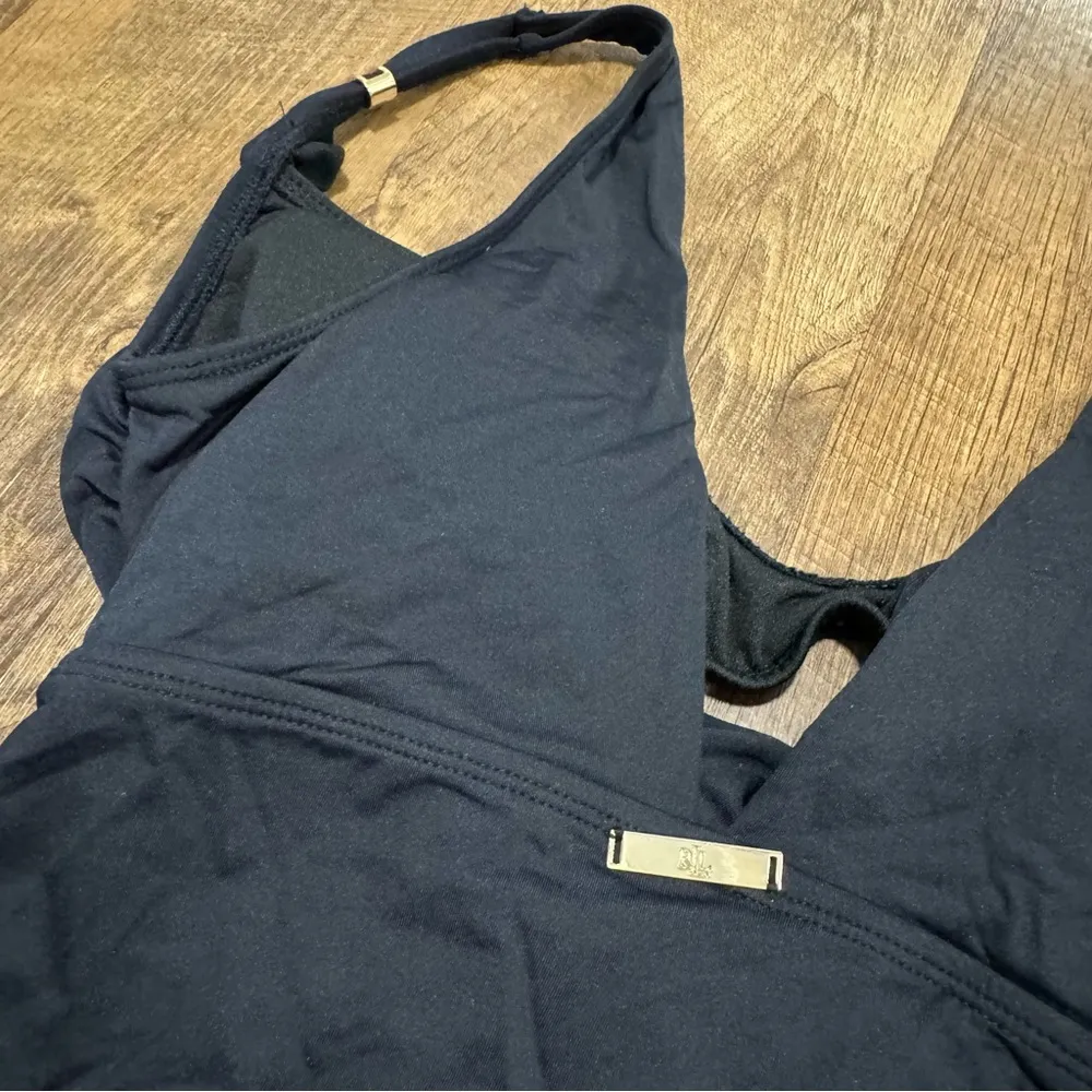 Lauren Ralph Lauren Sz 10 Black Beach Cut Out Surplice One Piece Swimsuit - Image 13