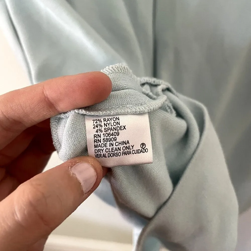 Gianni Bini light blue semi formal minidress summer casual sleeveless lace - Image 6