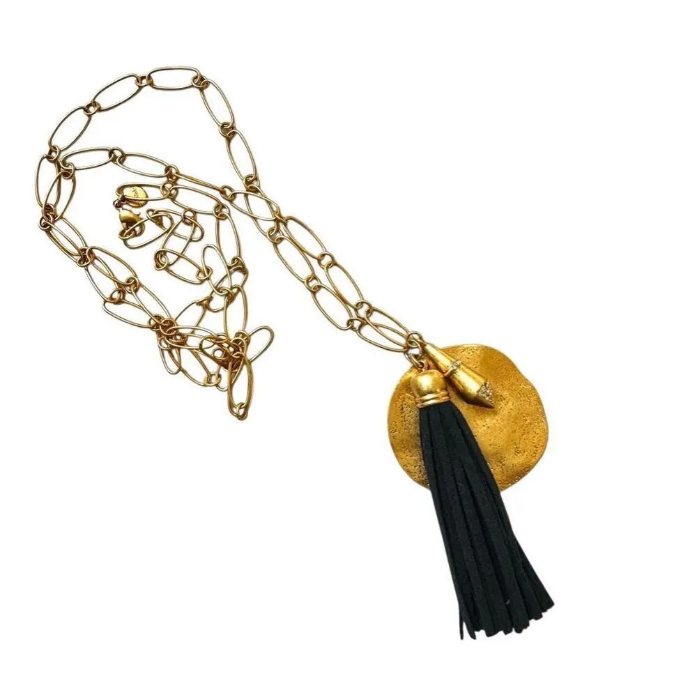 Stella & Dot Gold Carla Tassel Pendant Necklace - Image 2