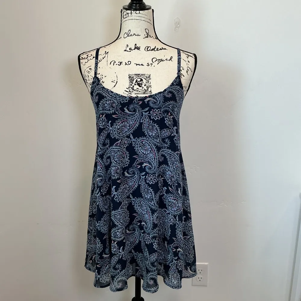 Abercrombie & Fitch Paisley Mini Dress Sleeveless Casual Summer‎ Dress L - Image 2