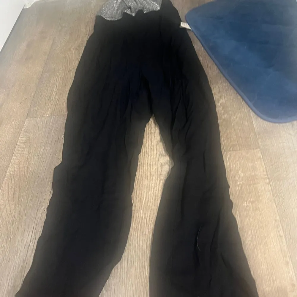 Vintage 80s sleeveless black wide leg metallic ailver jumpsuit size 4 - Image 10