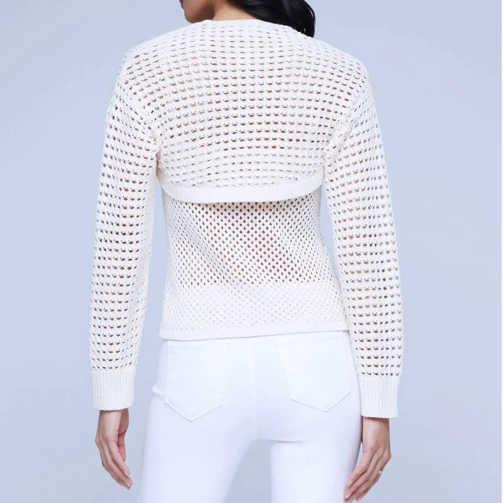 L’Agence Crochet Sammy Tank and Sweater Set - Image 2