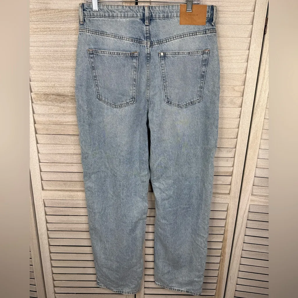 H&M (& Denim) "90's Baggy Jeans" Ultra High Waist Light Wash-10 - Image 2