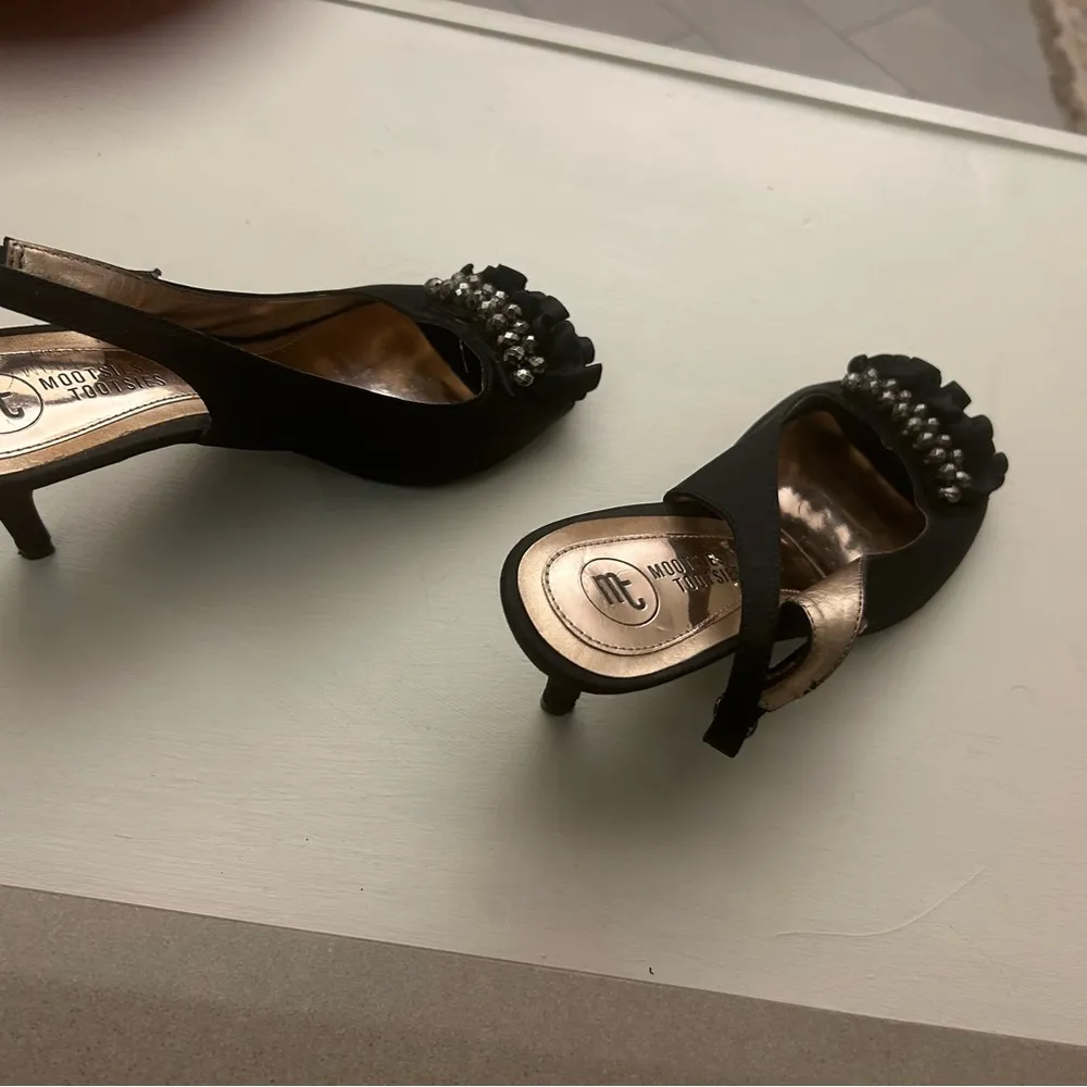 COPY - Tootsie’s Tootsies Black Slingback Heels with Rhinestone Accents size 6 - Image 2