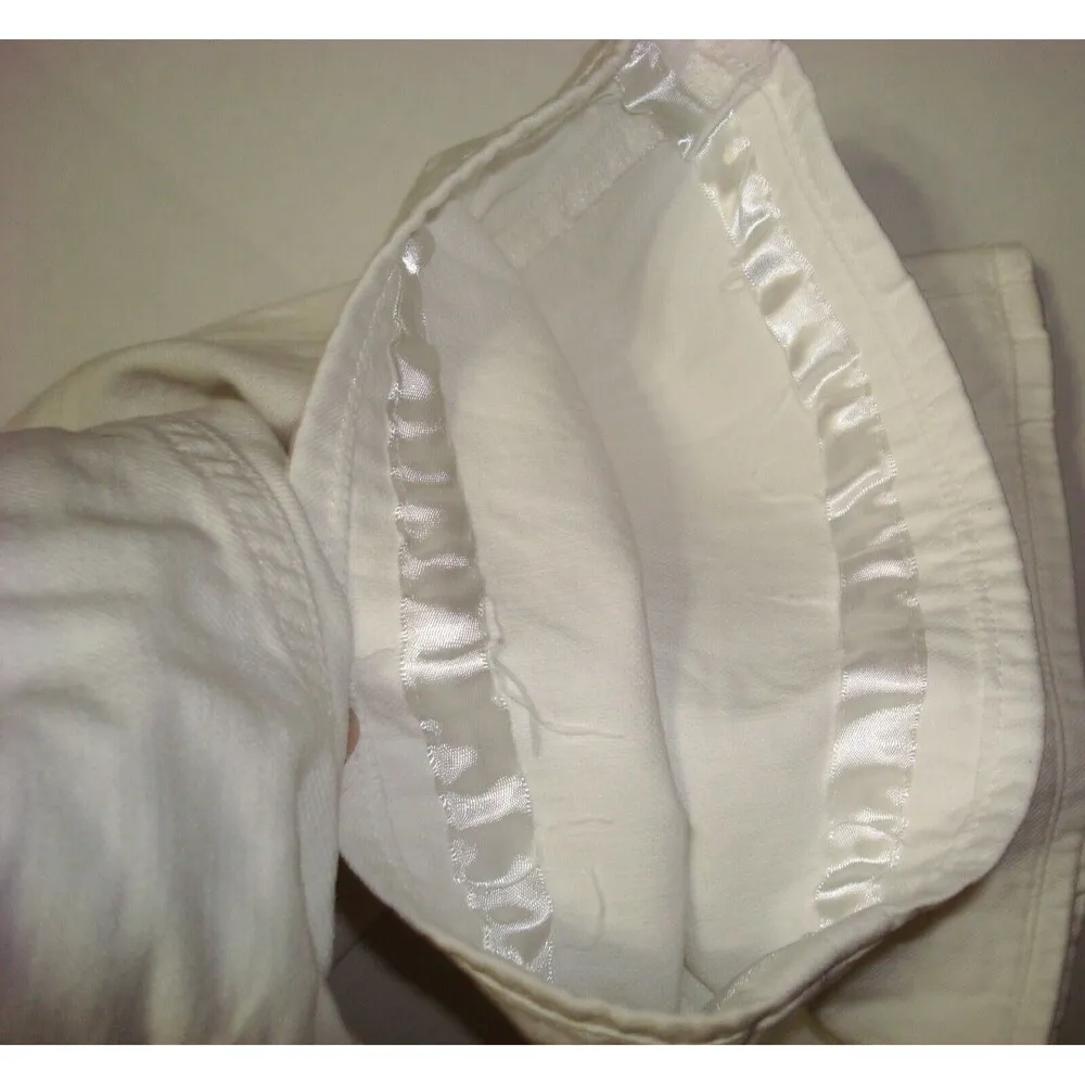 Womens Designer AG Jeans Mona White 27 x 30 USA Flare Leg Pants Cotton Short Mid - Image 7