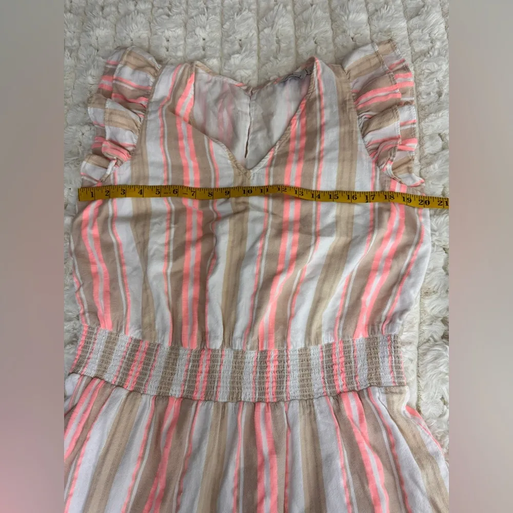 Vineyard Vines Pink and White Striped Dress Size Large. F59 - Image 12