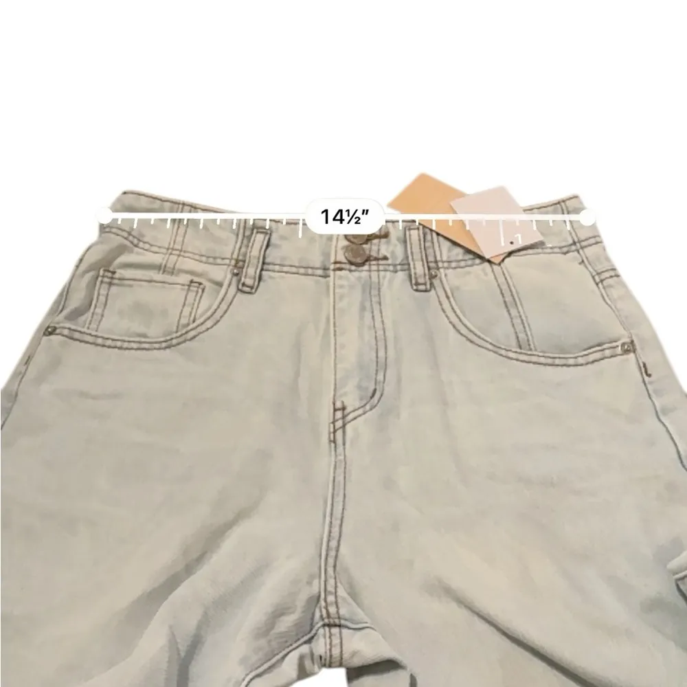 JustFab Light‎ Wash High Rise Wide Leg Jeans Sz 27 NEW - Image 8