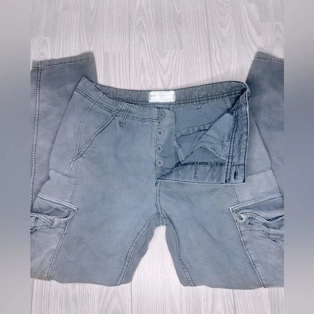 FREE PEOPLE Women’s Grey Cargo Pants - Image 7